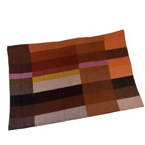 IKEA Stockholm 2025 100% Wool Cushion Cover Brown Orange Pink 16x23 Lot of TWO